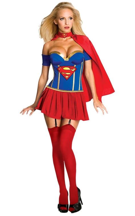 Ladies Supergirl Superhero Corset Costume