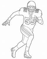 Coloring Football Player Pages Nfl Players Printable Boys Print Kids Drawing American Coloring4free Running Adult Baseball Colouring Color Getcolorings Dean sketch template
