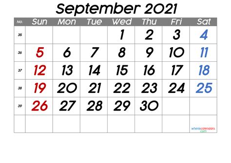 september  calendar printable template calendar template printable