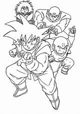 Dragon Ball Coloring Pages Fighters sketch template