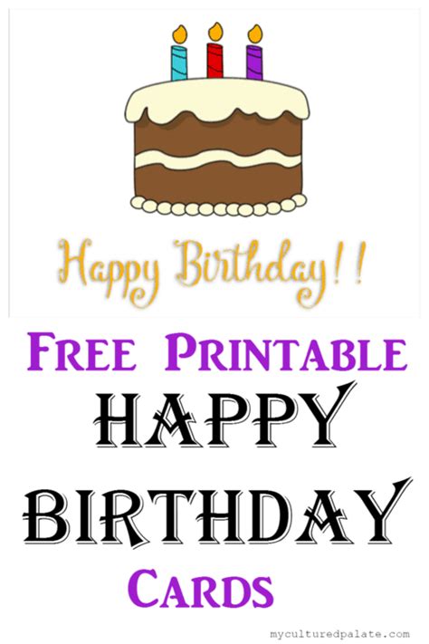 printable happy birthday cards cultured palate