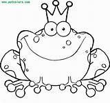 Frog Cartoon Coloring Clipart Funny Prince Popular Clip Library sketch template