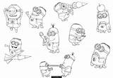 Coloring Pages Minions Printable Popular Minion sketch template