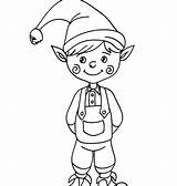 Elf Shelf Coloring Pages Boy Getcolorings Color sketch template