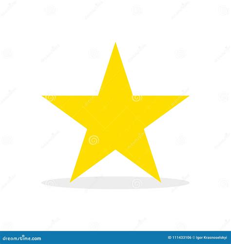 gold star icon stock vector illustration  cool shadow