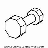 Dumbbell Pesa Ultracoloringpages sketch template