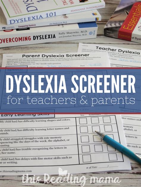 dyslexia screener  teachers  parents  reading mama
