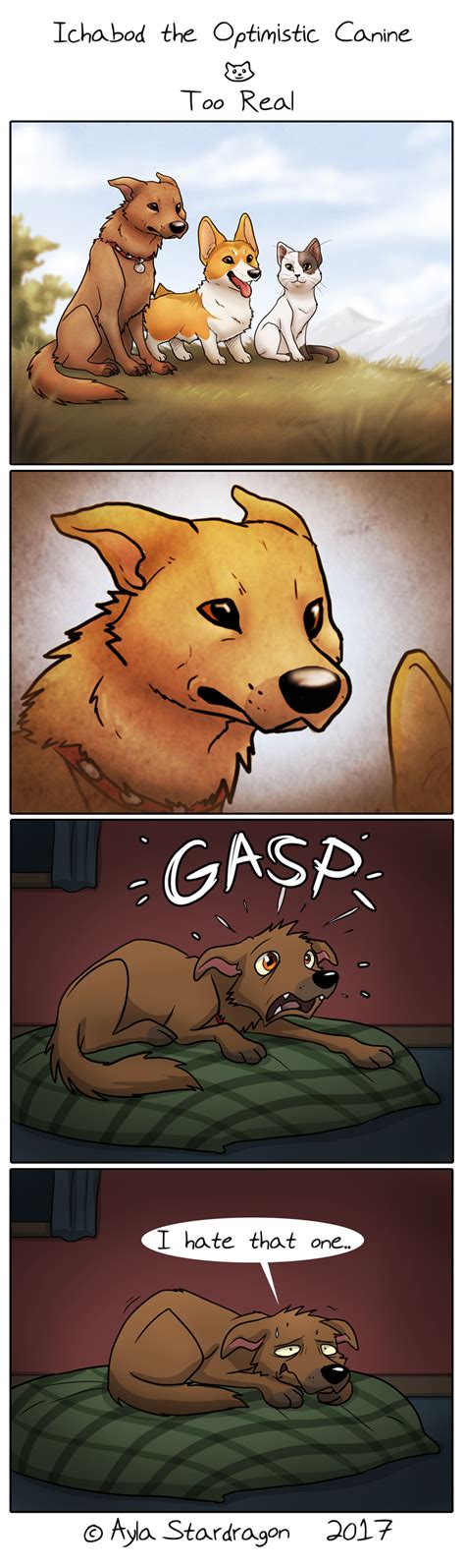 ichabod  optimistic canine  real dog comics cute comics