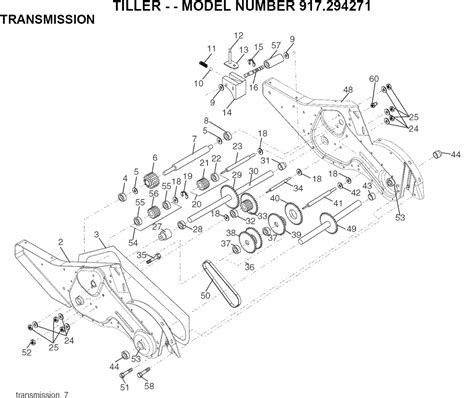 craftsman tiller gearbox diagram