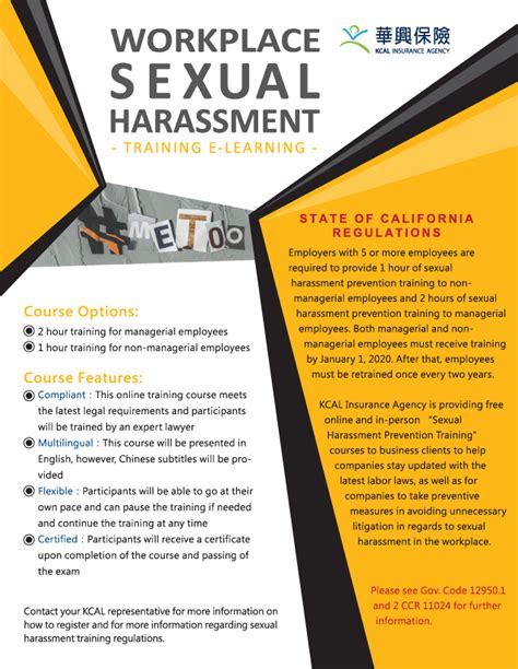 Kcal Offers Workplace Sexual Harassment Prevention Training