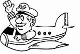 Pilot Coloring Pages Cartoon Drawing Kids Drawings Cool Clipart Visit sketch template