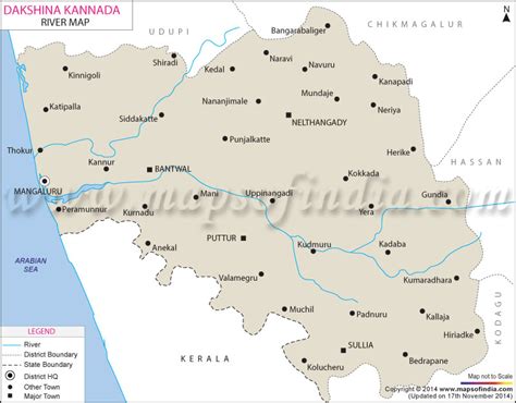 Dakshin Kannada River Map