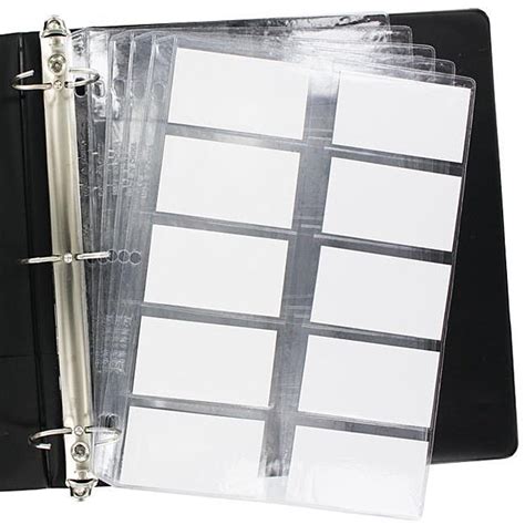 rolodex business card binder refill pages case