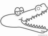 Alligator Mouth Open Coloring Cartoon Outline Coloring4free Colouring Pages Related Posts sketch template