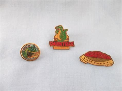 Set Of 3 Northern Australia Enameled Lapel Hat Pins In Excellent