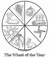 Coloring Pages Colouring Wheel Year Wiccan Pagan Books Color Witchy Choose Board sketch template