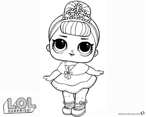 lol doll coloring pages crystal queen