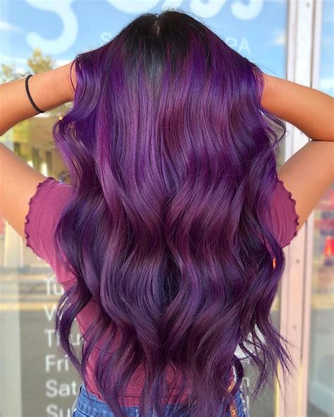 purple hair color ideas highlights ombre  streaks