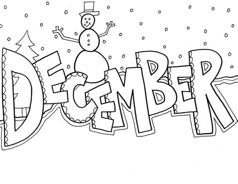 december coloring pages  coloring pages  kids coloring pages