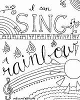 Coloring Music Pages Printable Color Musical Adult Rainbow Relax Easy Sing Preschoolers Mandala Print Colouring Sheets Kids Themed Crafts Perfect sketch template