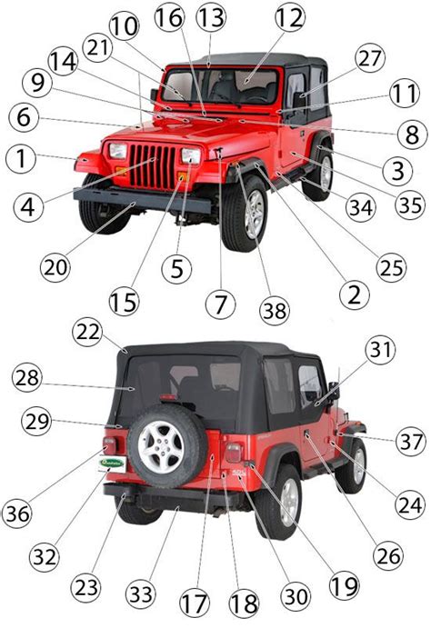 jeep wrangler parts jeeps