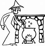 Halloween Cliparts Coloring Pages Witch Snow sketch template