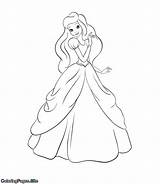 Coloring Princess Beautiful Pages Colouring Dress Disney Coloringpages Site Impressive Dancing Kids Girl Online Friends sketch template