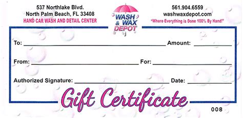 automotive gift certificate template gift certificate template word