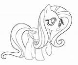 Coloring Fluttershy Pony Pages Little Mlp Popular Library Clipart Coloringhome sketch template