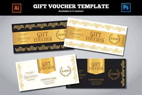 exclusive gift voucher template  flyers design bundles