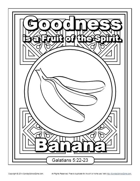 holy spirit coloring pages  spirit fruit coloring goodness fruits