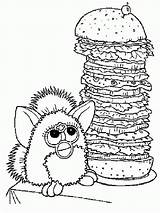 Coloring Burger Pages Furby Cheeseburger Hamburger Printable Giant Getdrawings Getcolorings Comments Coloringhome sketch template