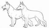 German Shepherd Colouring Dog Deviantart Pdf Appears Browser Support Web Don sketch template