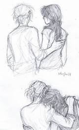Drawings Burdge Couple Bug Drawing Cute Sketches Sketch Reference Character Pencil Boy Drawn Romantic Shoulder Around Draw People Arm Head sketch template