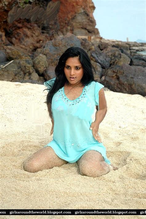 Divya Spandana Wet Inwhite Tshirt Exposing Her Sexy Body Hot Images