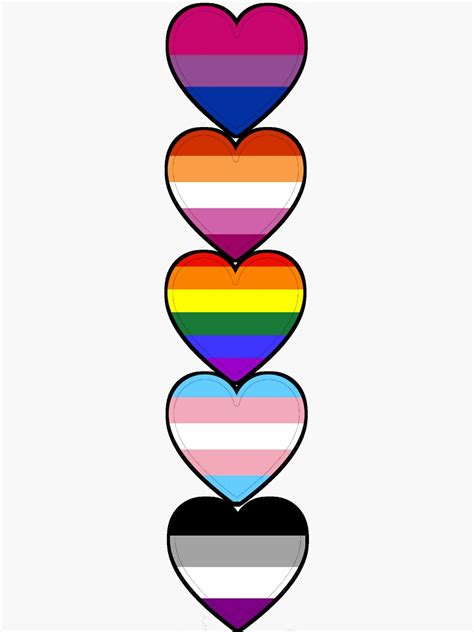 lgbt flag hearts lesbian gay bisexual transgender asexual