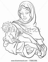 Coloring Nativity Baby Outlined Getdrawings Nativita Thema sketch template