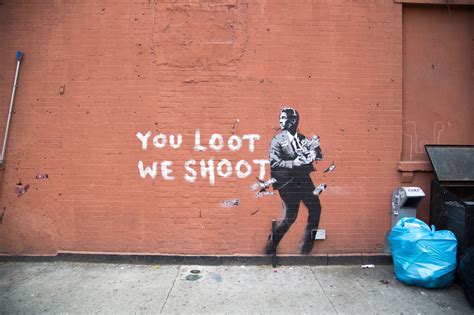 loot  shoot  banksy   york city streetartnews