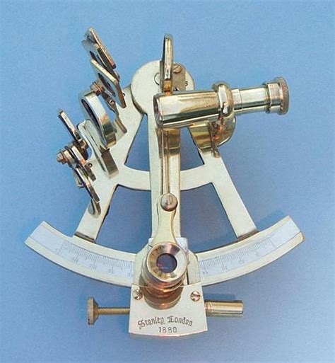 four inch stanley london 1880 reproduction brass sextant from the brass compass