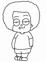 Cleveland Show Brown Coloring Pages Rallo Tubbs Template sketch template