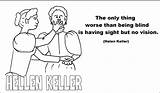 Helen Keller sketch template