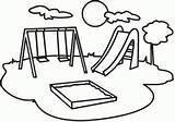 Playground Zabaw Plac Taman Kemudahan Awam Kolorowanki Dzieci Kolorowanka Permainan Rehm Clipground Simbol Enkel Fürs Dazu sketch template