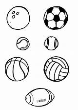 Coloring Sports Pages Sport Kids Print Balls sketch template