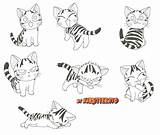 Cat Manga Style Lineart Chi Guimauve Naruttebayo67 V1 Anime Drawings Template Deviantart Coloring sketch template