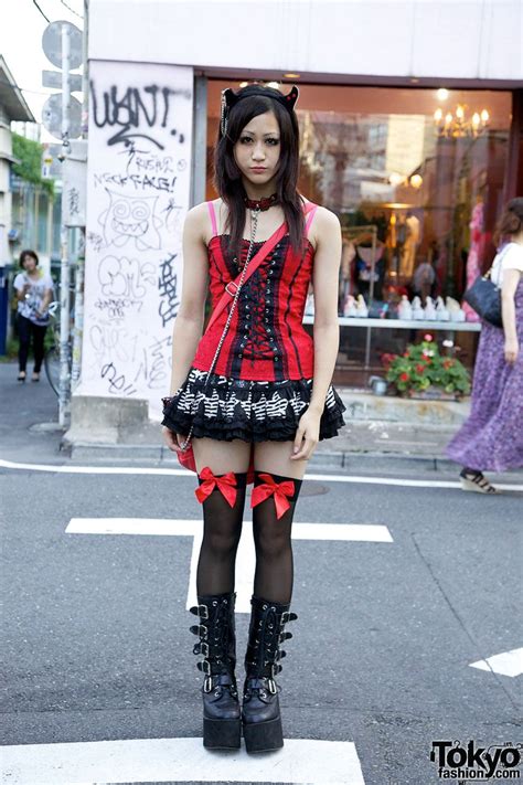 her style looks punk goth alternative fashion kei but most of her stuff