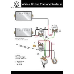 wk flying  explorer wiring kit ch guitar parts  accessories