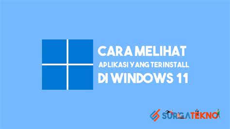 melihat aplikasi  terinstall  windows