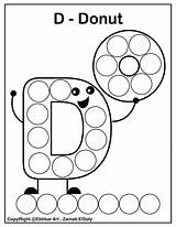 Dot Freepreschoolcoloringpages Activities Alphabets sketch template