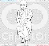 Monk Buddhist Clipart Lal Perera Regarding sketch template