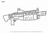 Fortnite Shotgun Gun Drawingtutorials101 sketch template